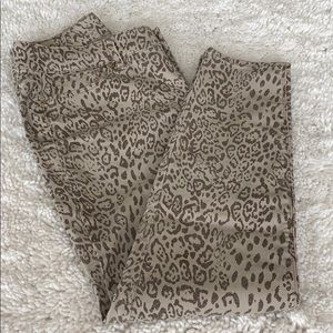 WHBM Leopard print jeans